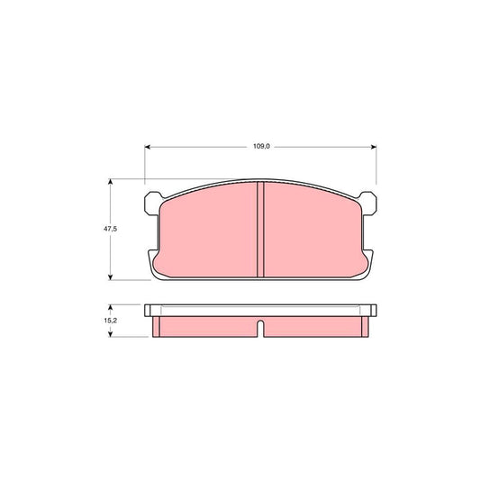 TRW Gdb194 Brake Pad Set Not Prepared For Wear Indicator