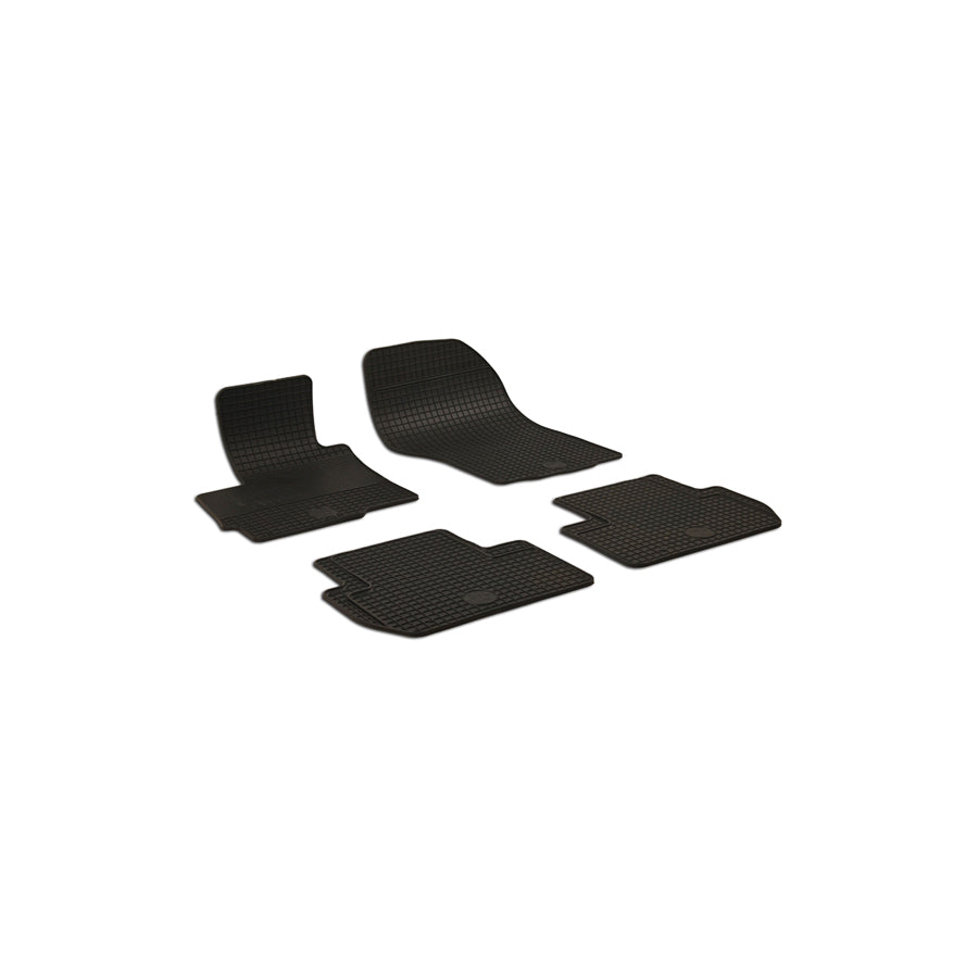 WALSER 50782 Floor mat set for MITSUBISHI ASX Off-Road (GA0) Elastomer, Front and Rear, Quantity: 4, Black