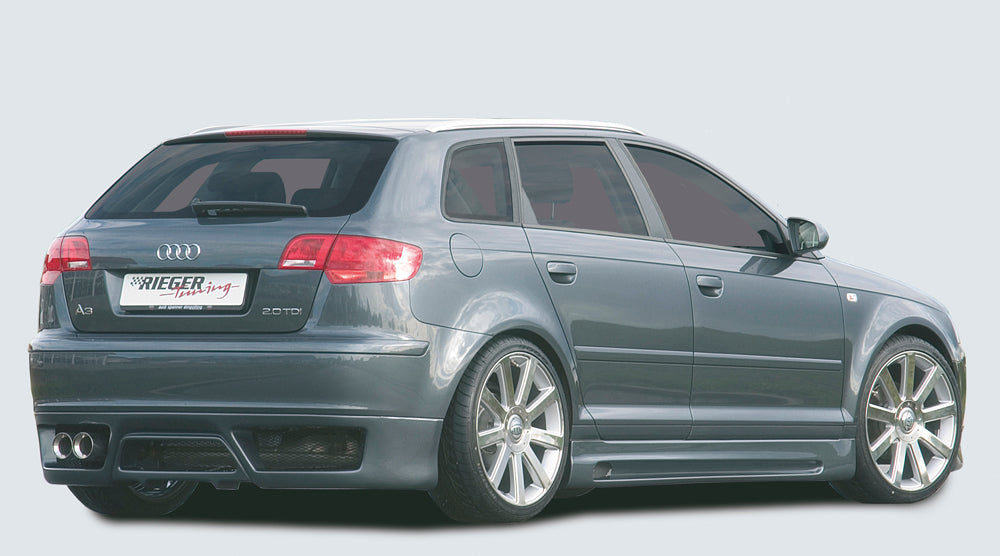 Rieger 00056741 Audi 8P A3 Right Side Skirt -  Matte Black