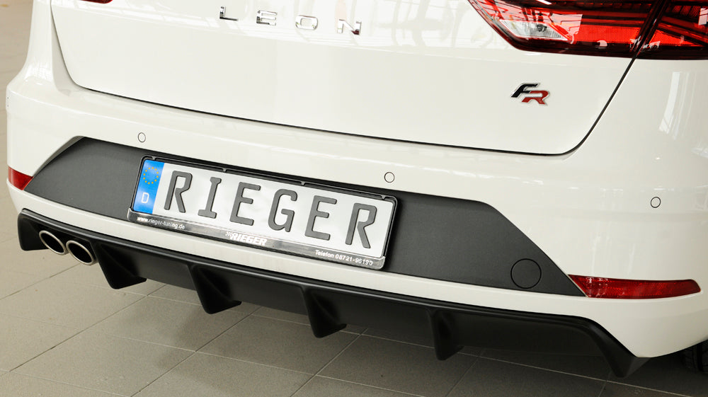 Rieger 00027035 SEAT 5F Leon FR Rear Diffuser for Twin Tailpipe Left -  Matte Black