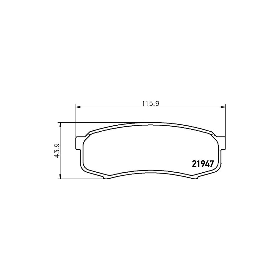 Hella 8DB 355 016 831 Brake Pad Set Not Prepared For Wear Indicator