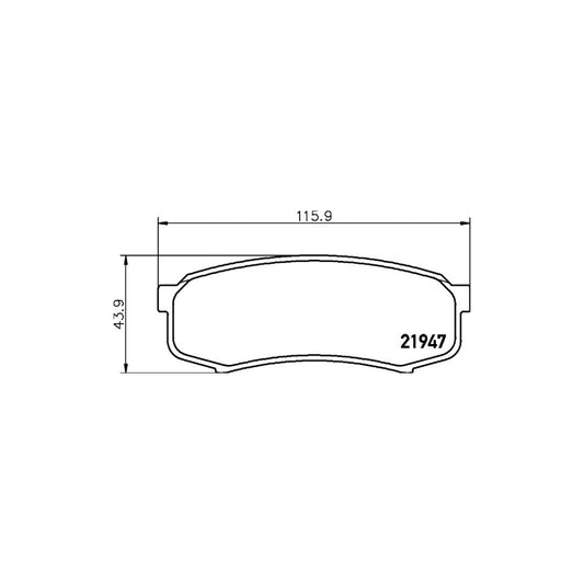 Hella 8DB 355 016 831 Brake Pad Set Not Prepared For Wear Indicator
