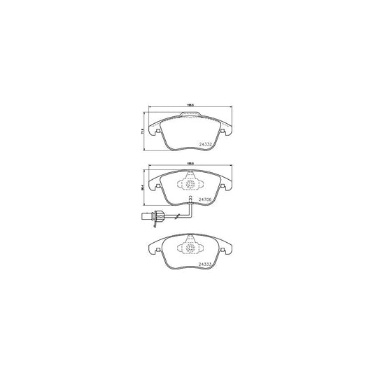 Hella 8DB 355 013 861 Brake Pad Set With Integrated Wear Warning Contact