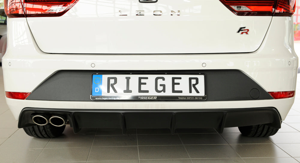 Rieger 00027035 SEAT 5F Leon FR Rear Diffuser for Twin Tailpipe Left -  Matte Black