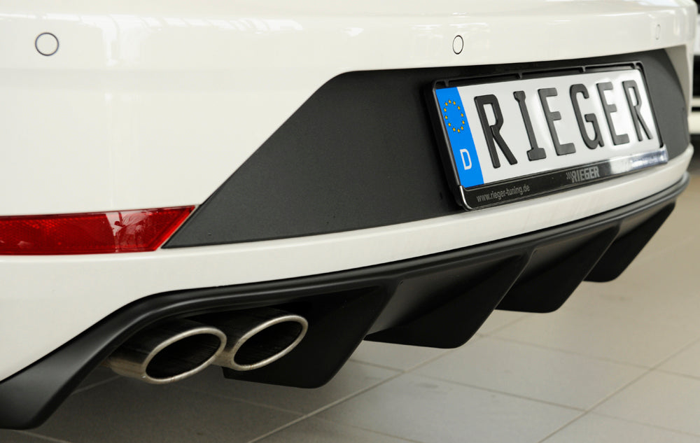 Rieger 00027035 SEAT 5F Leon FR Rear Diffuser for Twin Tailpipe Left -  Matte Black