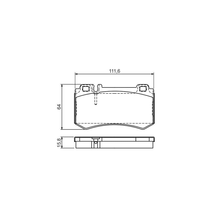 Bosch 0986494356 Brake Pad Set With Anti Squeak Plate With Mounting Manual BP1264