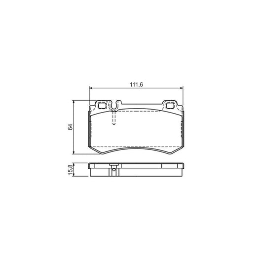 Bosch 0986494356 Brake Pad Set With Anti Squeak Plate With Mounting Manual BP1264