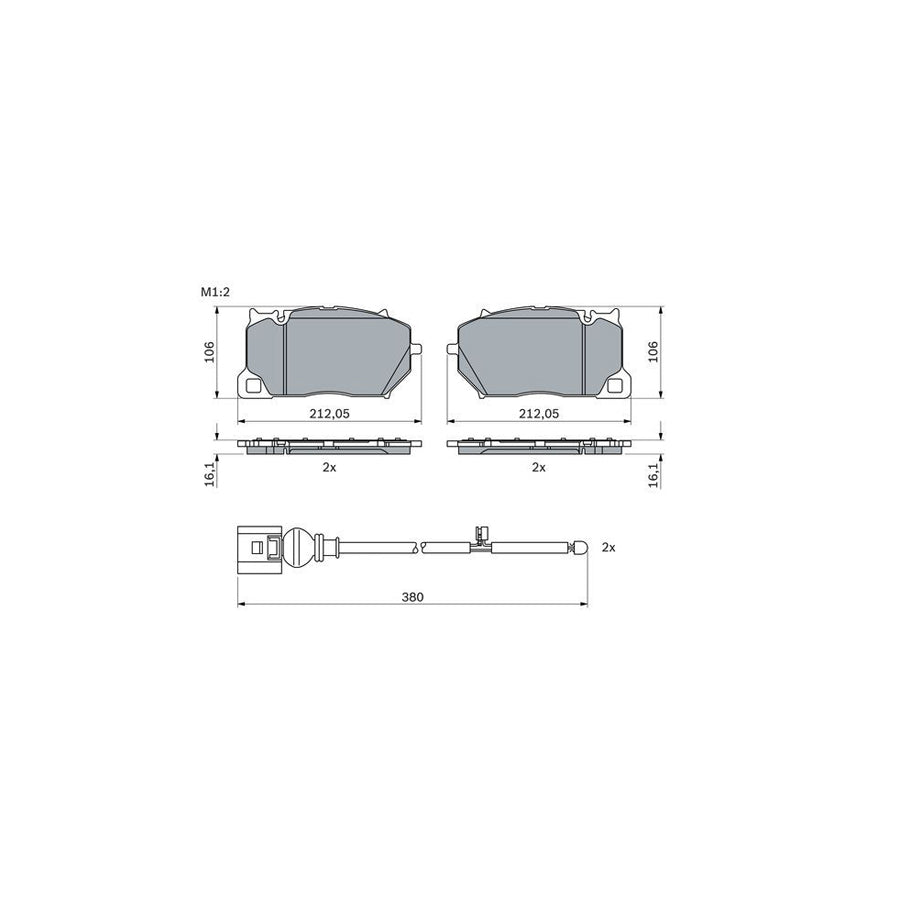 Bosch 0986424874 Brake Pad Set BP2497