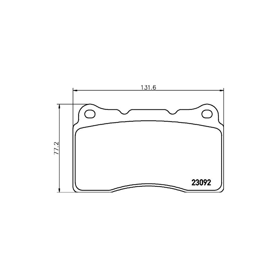 Hella 8DB 355 011 431 Brake Pad Set For Renault Megane Iii Coupe Dz Not Prepared For Wear Indicator