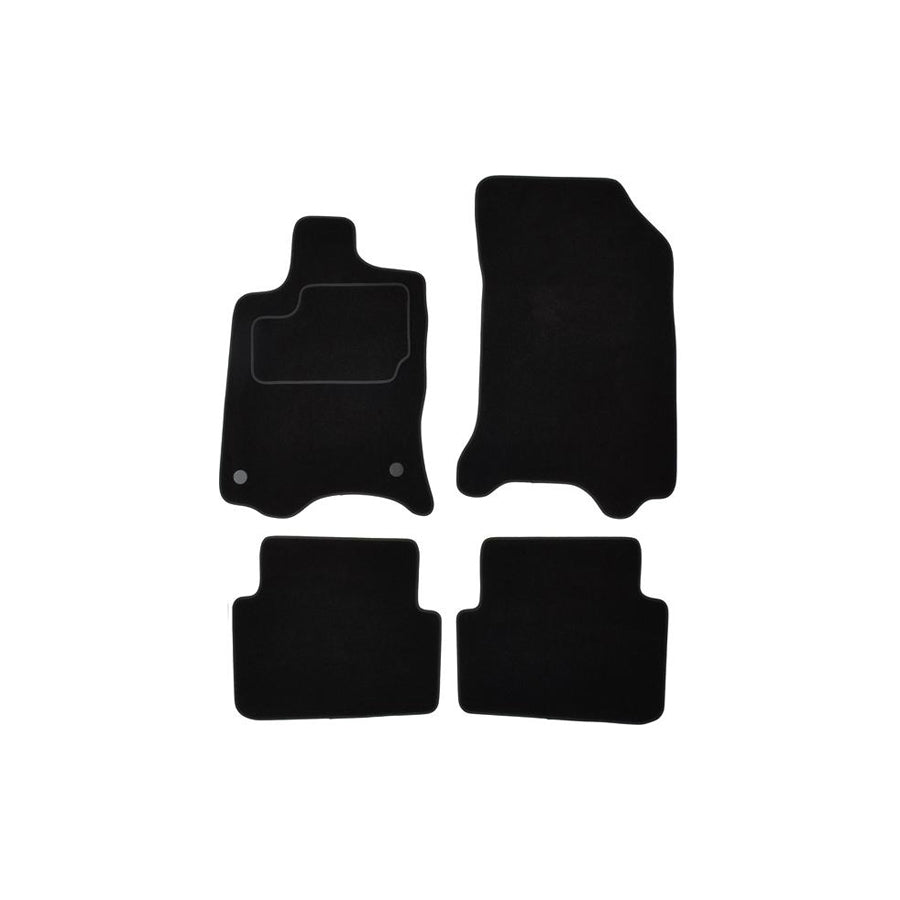 CUSTOPOL Tailored RNT260S Floor mat set for RENAULT LAGUNA Textile, Front and Rear, Quantity: 4, Grey