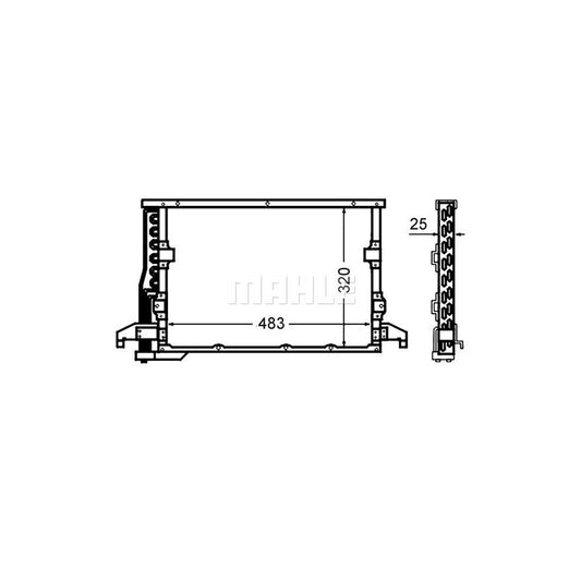 MAHLE ORIGINAL AC 512 000S Air conditioning condenser without dryer