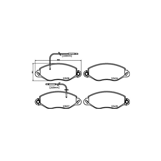 Hella 8DB 355 021 841 Brake Pad Set For Nissan Cabstar E Platform Chassis Tl_ Vl_ With Integrated Wear Warning Contact With Brake Caliper Screws