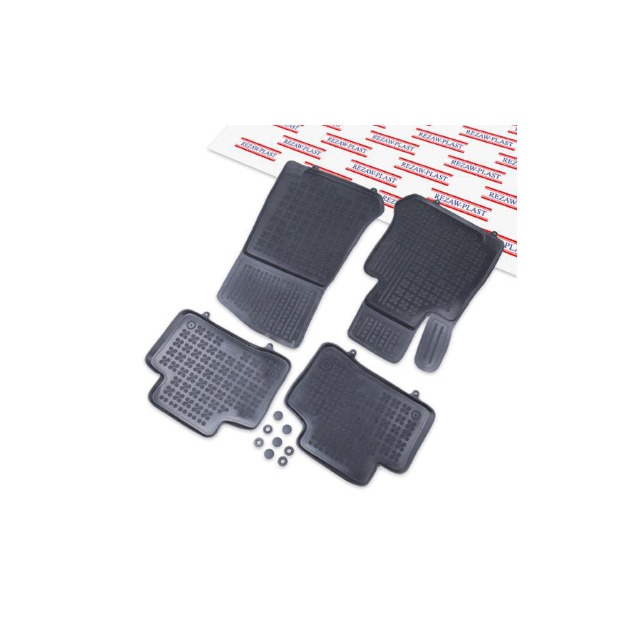 REZAW PLAST 201722 Floor mat set suitable for MERCEDES-BENZ GLC Elastomer, Front and Rear, Black