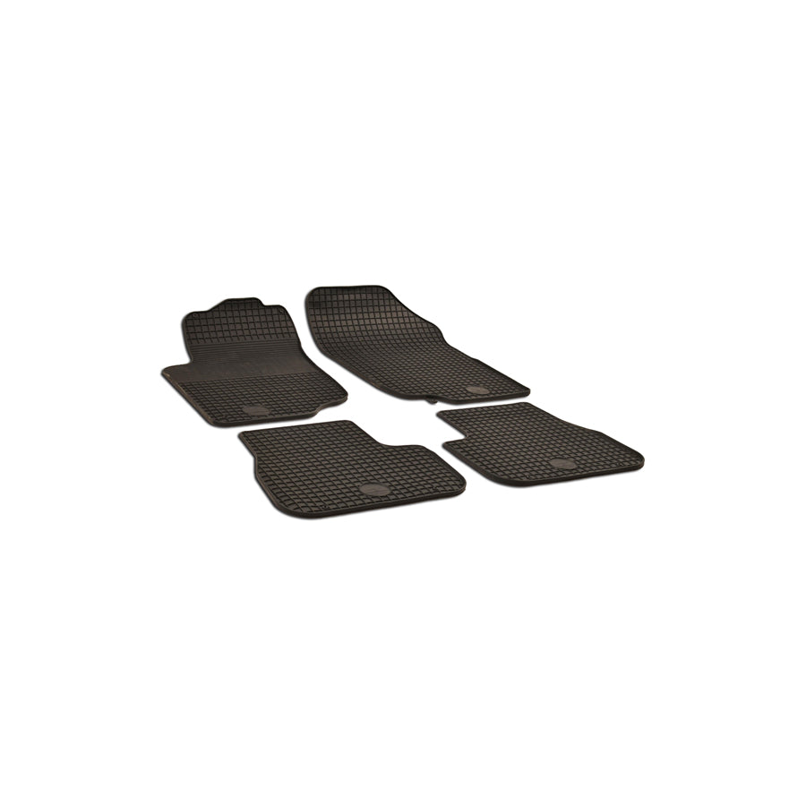 WALSER 50388 Floor mat set for PEUGEOT 207 SW Elastomer, Front and Rear, Quantity: 4, Black