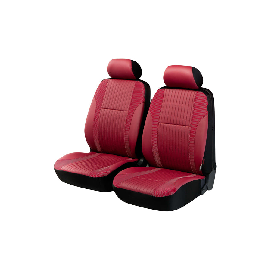 WALSER ZIPP IT Deluxe 11986 Car seat cover Red, Polyester, PU (Polyurethane), Front