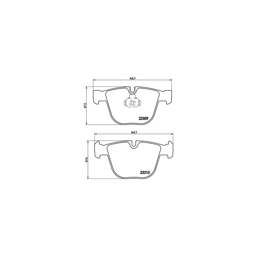 Brembo P 05 001 Brake Pad Set Prepared For Wear Indicator