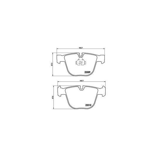 Brembo P 05 001 Brake Pad Set Prepared For Wear Indicator