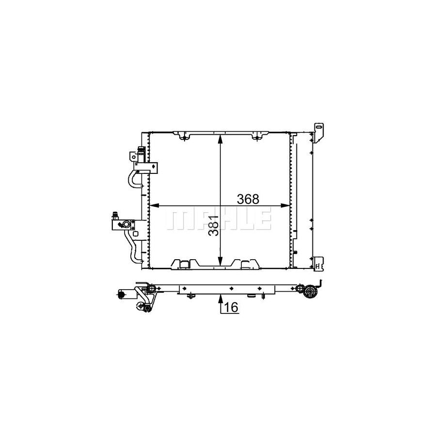 MAHLE ORIGINAL AC 376 000S Air conditioning condenser with dryer
