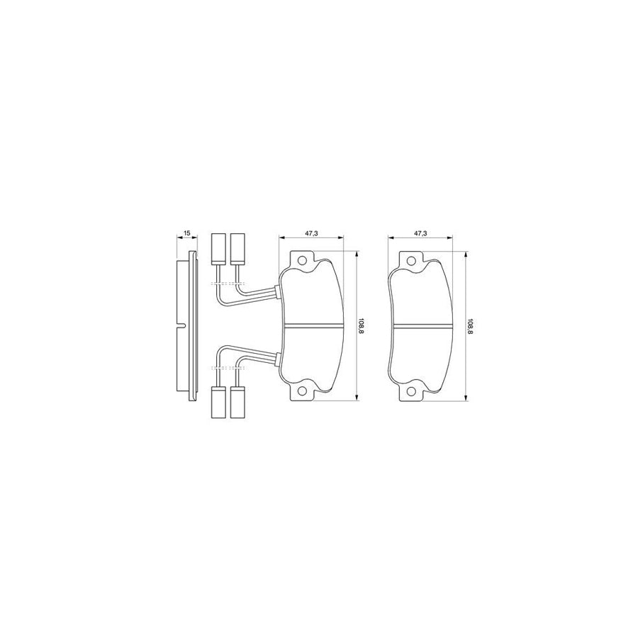 Bosch 0986491330 Brake Pad Set BP781