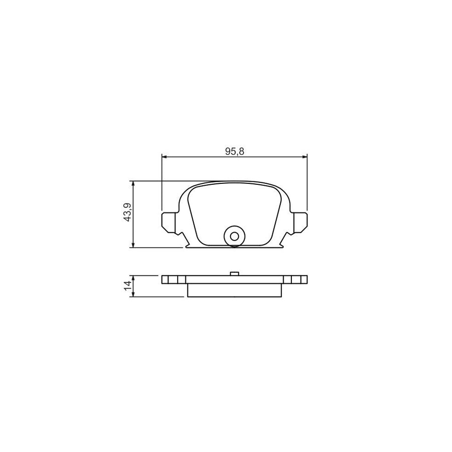 Bosch 0986494340 Brake Pad Set With Acoustic Wear Warning BP1247