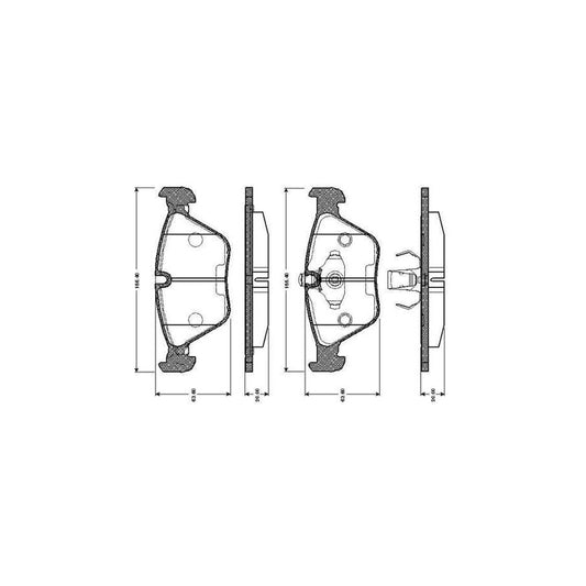 Bosch 0986Tb2153 Brake Pad Set Excl Wear Warning Contact With Accessories