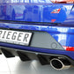 Rieger 00027038 SEAT 5F Leon Cupra Rear Diffuser for Original Tailpipe Left & RIght -  Matte Black