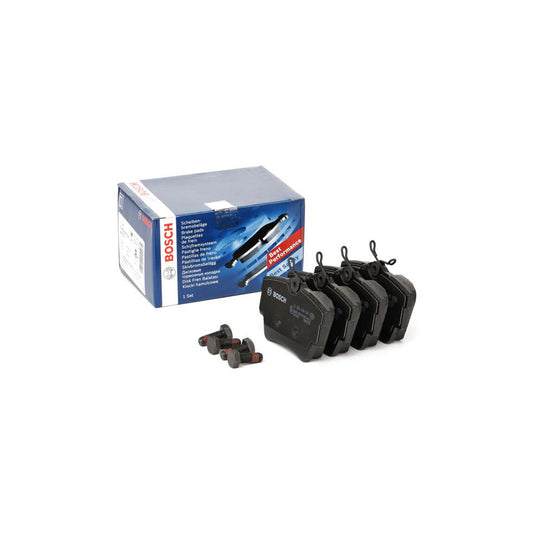 Bosch 0986494040 Brake Pad Set With Anti Squeak Plate With Bolts Screws With Mounting Manual BP378