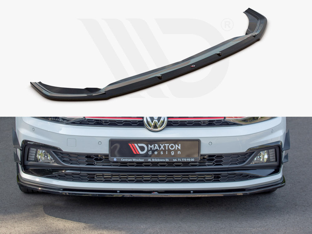 Maxton Design VW-PO-6-GTI-FD1T Front Splitter V.1 VW Polo MK6 GTI | Duco Car Parts UK Car Parts