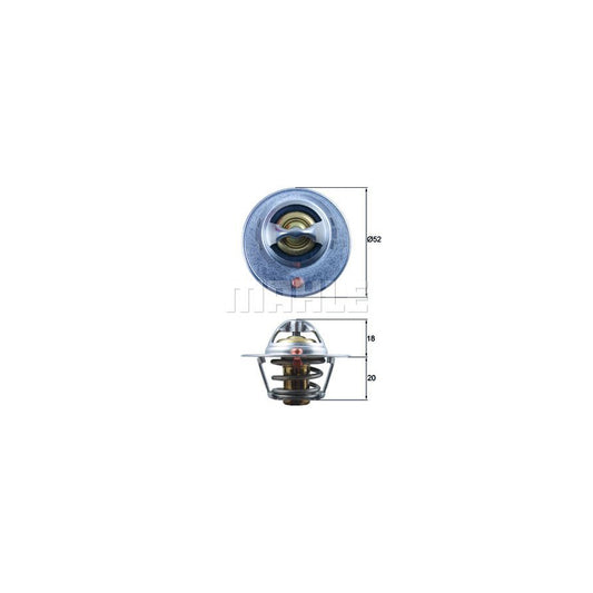 MAHLE ORIGINAL TX 185 82D Engine thermostat Opening Temperature: 82°C, with seal