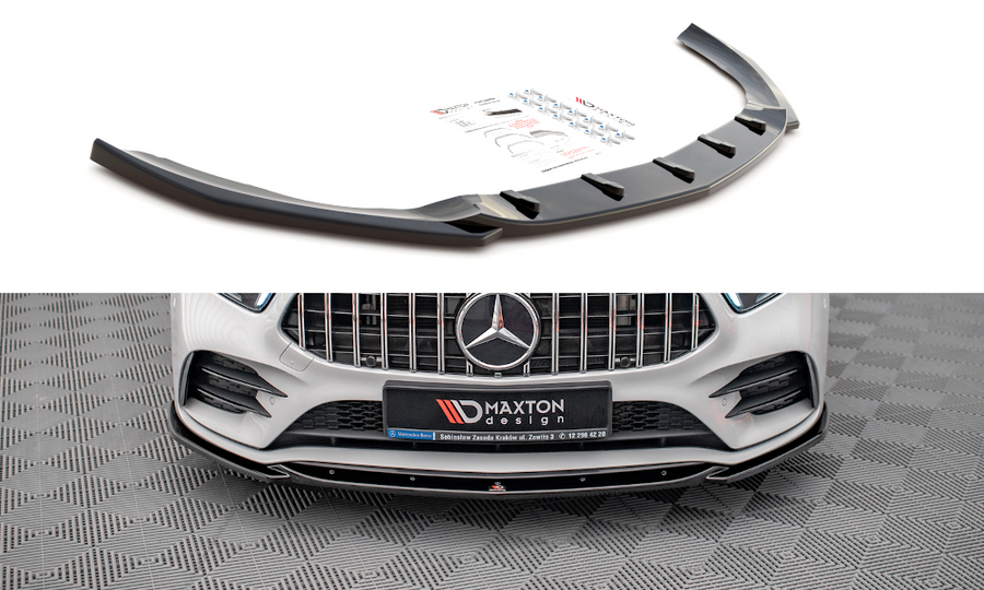 Maxton Design ME-A-177-AMGLINE-FD2T Front Splitter V.5 Mercedes Benz A35 AMG / AMG-Line W177 | Duco Car Parts UK Car Parts