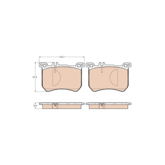 TRW Gdb2013 Brake Pad Set Prepared For Wear Indicator
