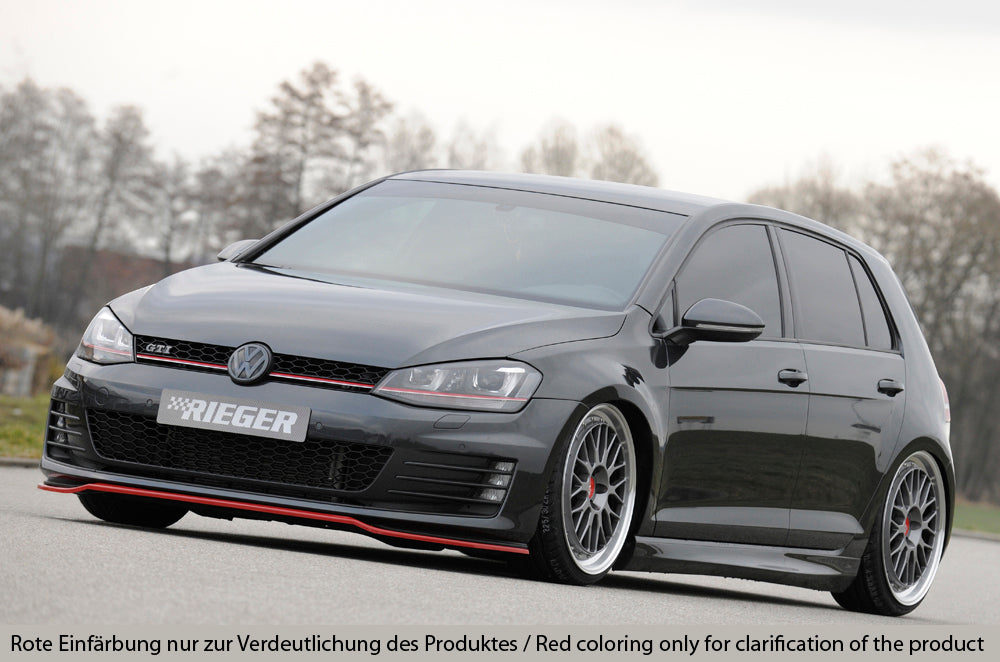 Rieger 00059570 VW Mk7 Golf Front Splitter (GTI & GTD) -  Matte Black