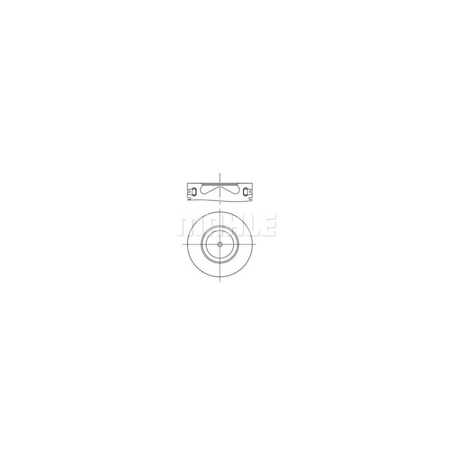 MAHLE ORIGINAL 033 PI 00101 000 Piston 83,01 mm, cooled piston ring carrier, with cooling duct, with piston ring carrier