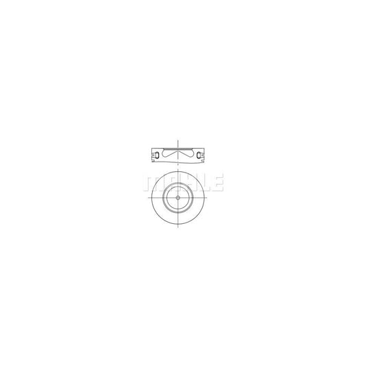 MAHLE ORIGINAL 033 PI 00101 000 Piston 83,01 mm, cooled piston ring carrier, with cooling duct, with piston ring carrier
