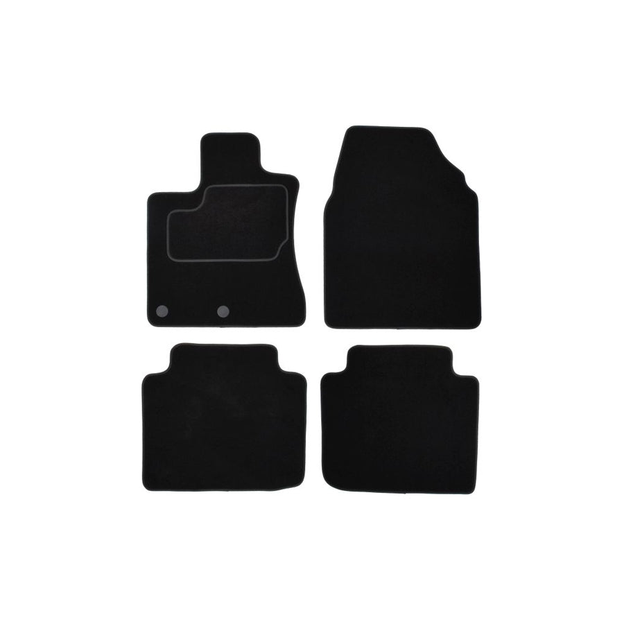 MAMMOOTH A041 NIS235 PRM 01 Floor mat set for NISSAN Qashqai / Qashqai+2 I (J10, NJ10) Textile, Front and Rear, Quantity: 4, Black