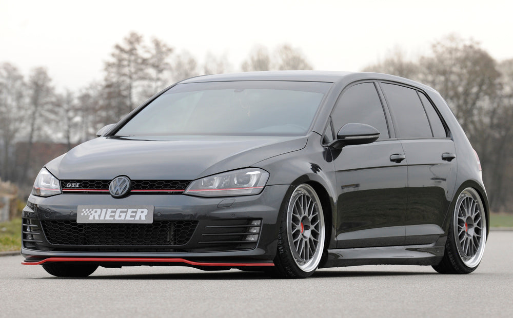 Rieger 00059570 VW Mk7 Golf Front Splitter (GTI & GTD) -  Matte Black