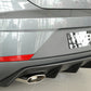 Rieger 00027037 SEAT 5F Leon Cupra Rear Diffuser for Original Tailpipe Left & RIght -  Matte Black