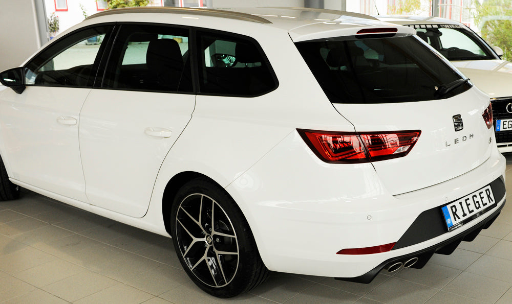 Rieger 00027036 SEAT 5F Leon FR Rear Diffuser for Sport Tailpipe Left & Right -  Matte Black