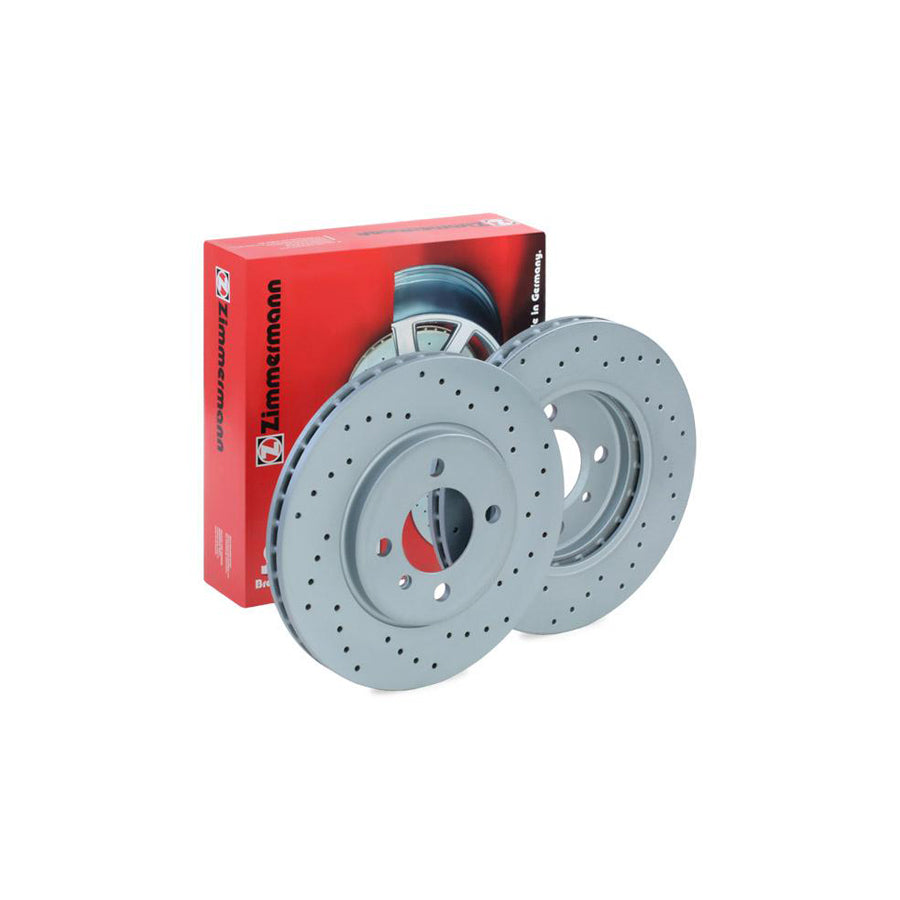 ZIMmERMANN SPORT COAT Z 150 1258 52 Brake Disc Internally Vented Perforated Coated Alloyed