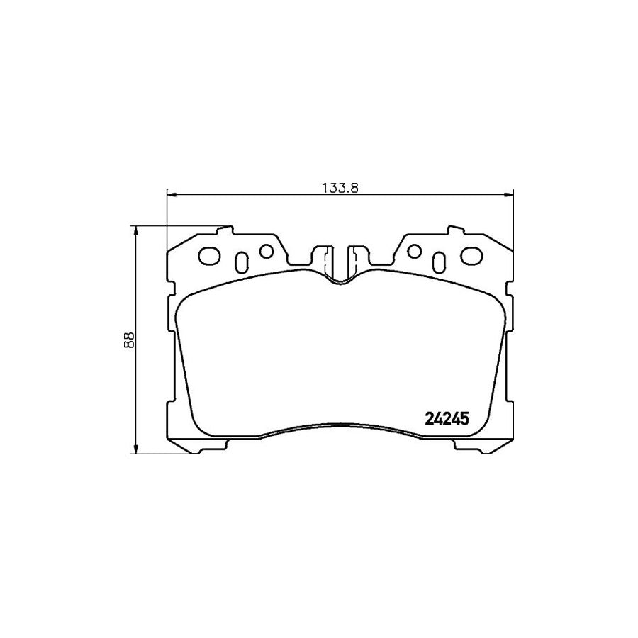 Hella 8DB 355 006 661 Brake Pad Set For Lexus Ls Prepared For Wear Indicator