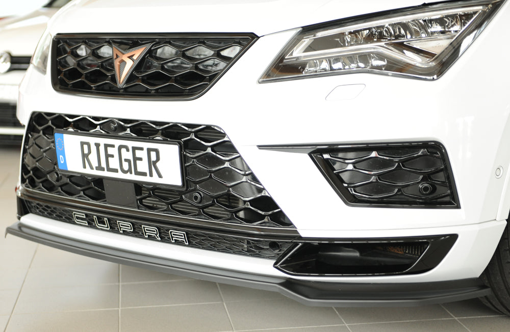 Rieger 00027044 SEAT 5FP Ateca Cupra Front Splitter -  Matte Black