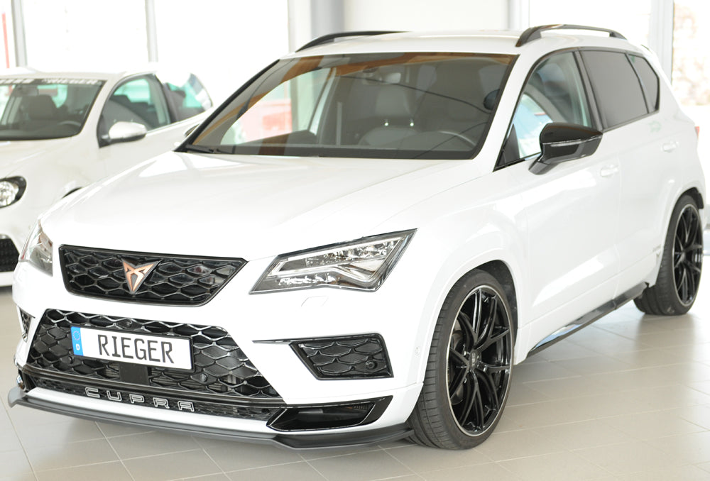 Rieger 00027044 SEAT 5FP Ateca Cupra Front Splitter -  Matte Black