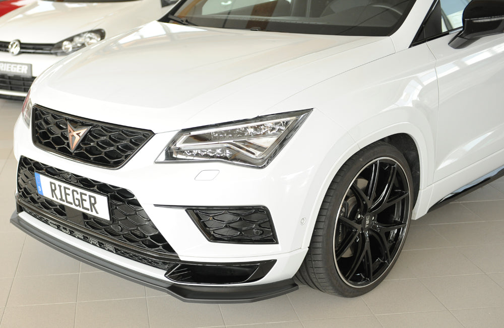 Rieger 00027044 SEAT 5FP Ateca Cupra Front Splitter -  Matte Black