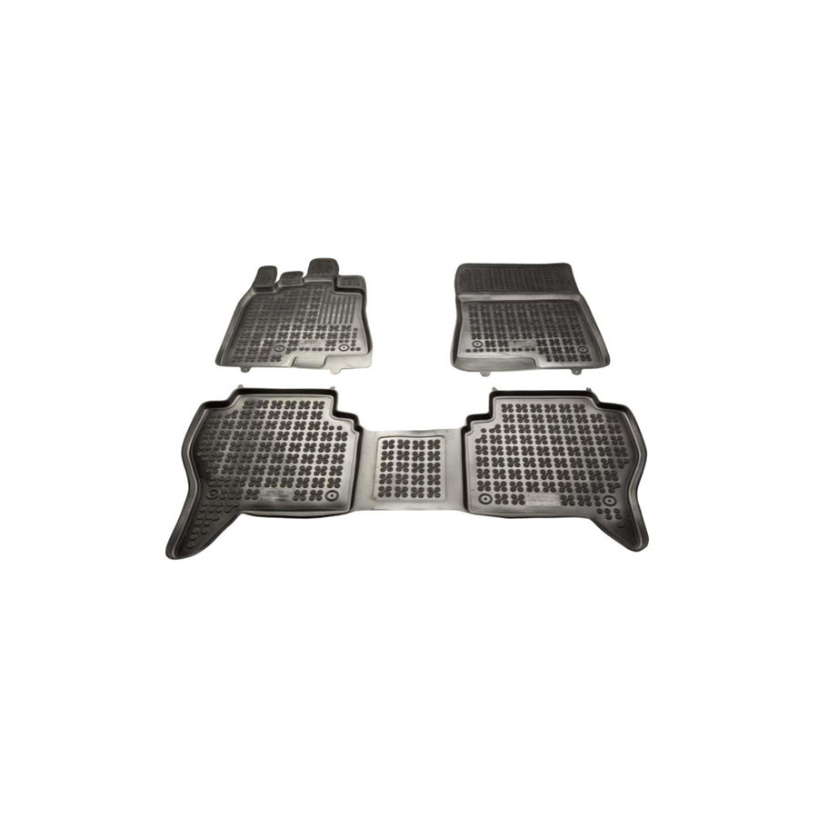REZAW PLAST 202308 Floor mat set for MITSUBISHI Pajero / Shogun IV (V80) Elastomer, Front and Rear, Black
