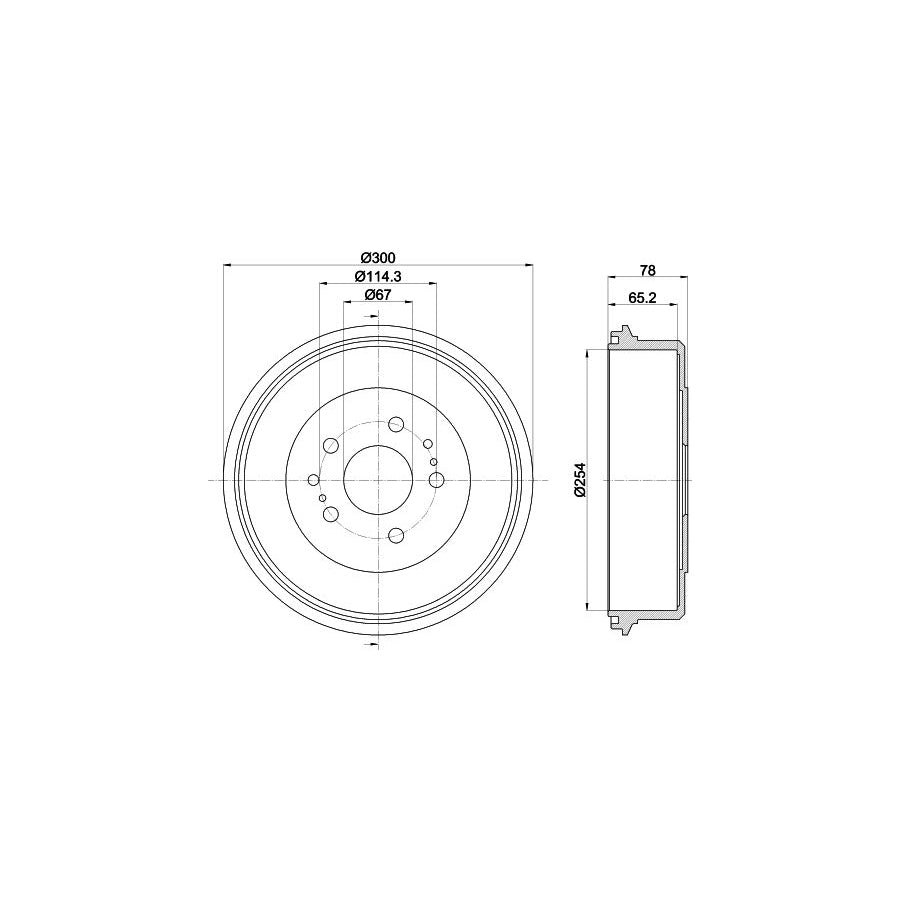 HELLA 8AH 355 465 511 Brake Hose 390Mm M10X1