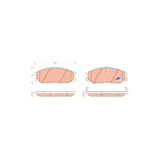 TRW Cotec Gdb3297 Brake Pad Set With Acoustic Wear Warning