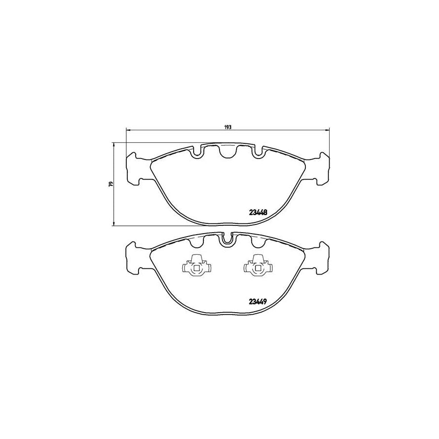 Brembo P 06 028 Brake Pad Set For Bmw X5 E53 Prepared For Wear Indicator