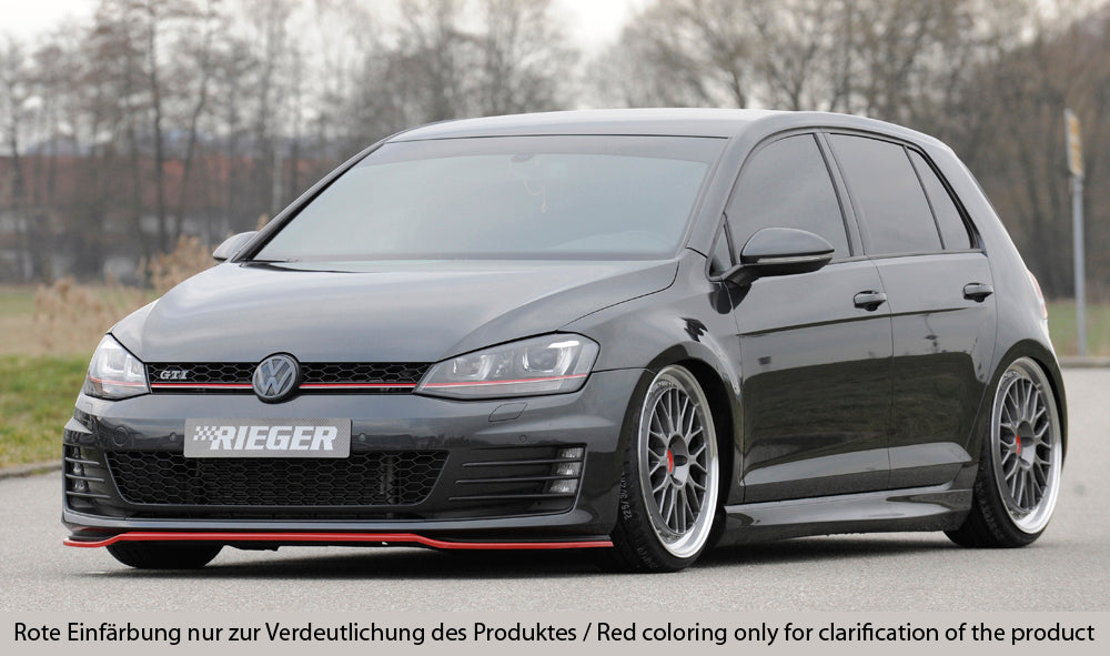 Rieger 00059570 VW Mk7 Golf Front Splitter (GTI & GTD) -  Matte Black