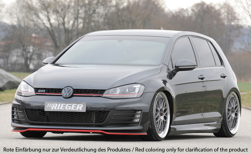 Rieger 00059570 VW Mk7 Golf Front Splitter (GTI & GTD) -  Matte Black