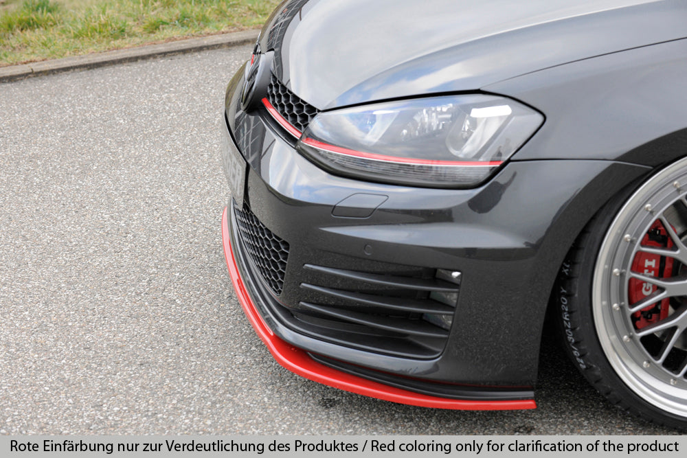 Rieger 00059570 VW Mk7 Golf Front Splitter (GTI & GTD) -  Matte Black